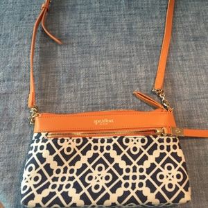 Spartina 449 Blue and White Linen Bag